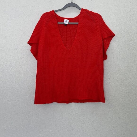 CAbi Sweaters - Cabi Ruby Red Knit V Neck Pullover Sweater 5837 Womens size Small